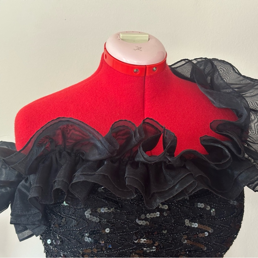 Rampage Black Strapless Dress with Sequins - Picture 2 of 9